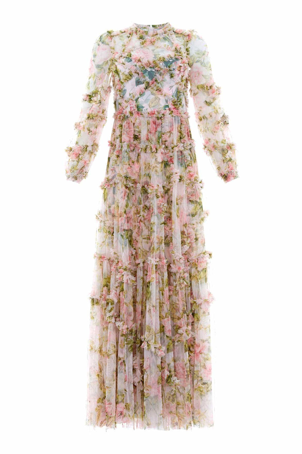 English Rose Diamond Ruffle Gown