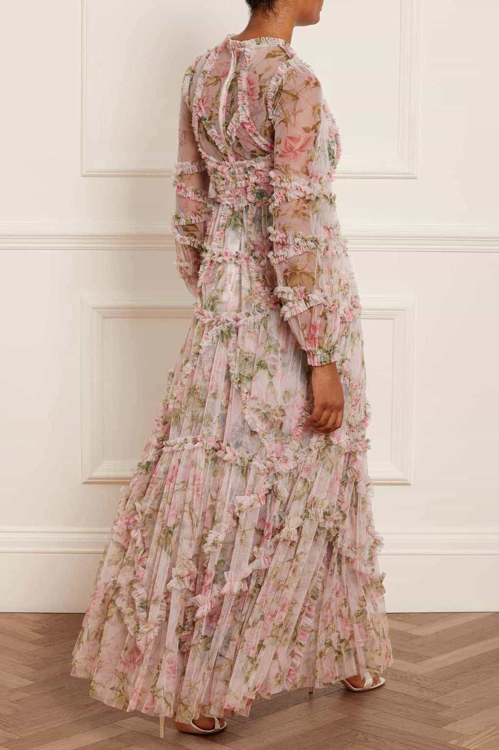 English Rose Diamond Ruffle Gown